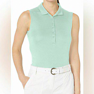 Women’s PUMA sports sleeveless golf polo‎ pull on  buttoned up size small